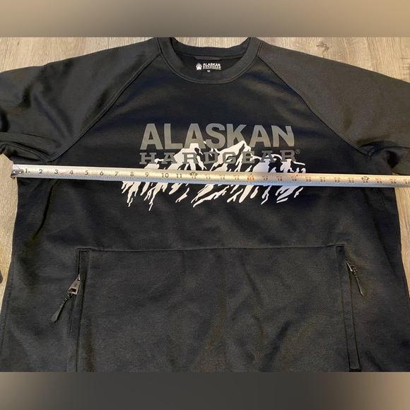Alaskan Hardgear Mens Pullover Size Extra Large Black Sweatshirt Outdoors - Picture 7 of 8